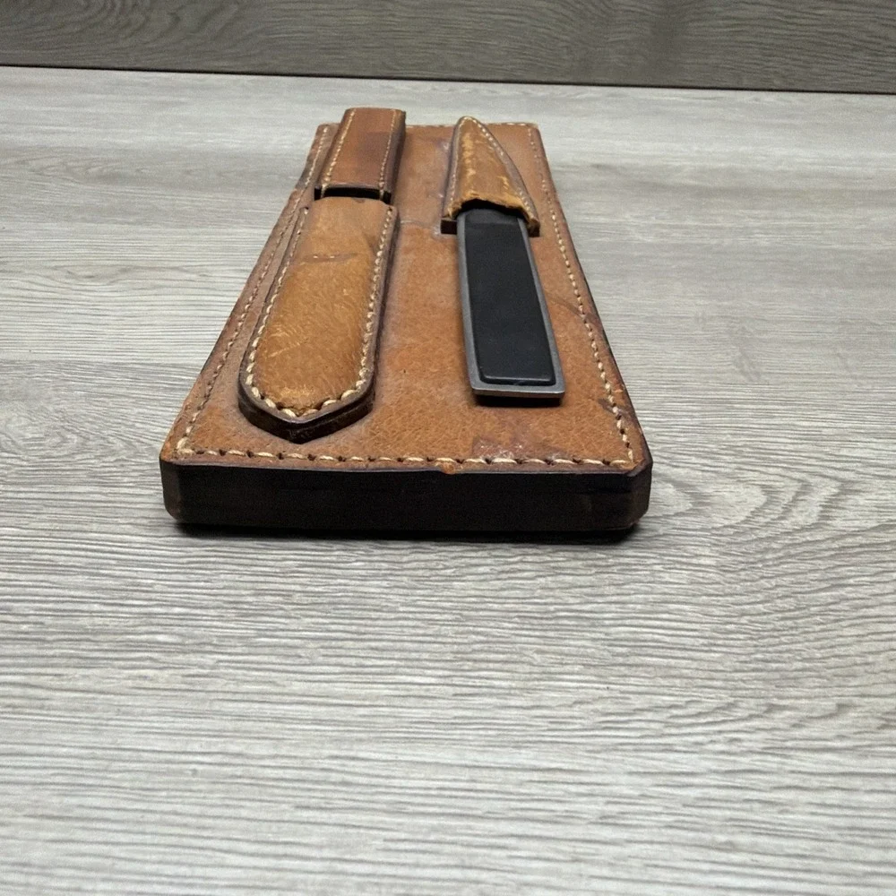 Vintage Aachen Germany Design Stainless Steel Letter Openers With‎ Leather Case